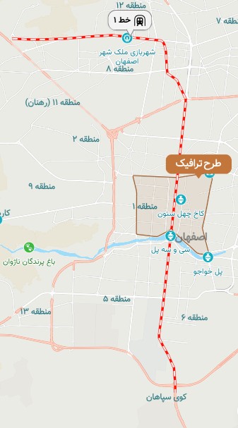 نقشه متروی اصفهان